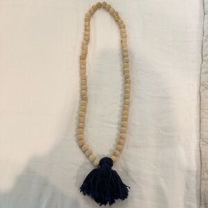 Wooden bead statement necklace